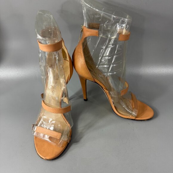 Tamara Mellon Beige Strappy Transparent Strap Detail Heel, Size 37 - Picture 2 of 14